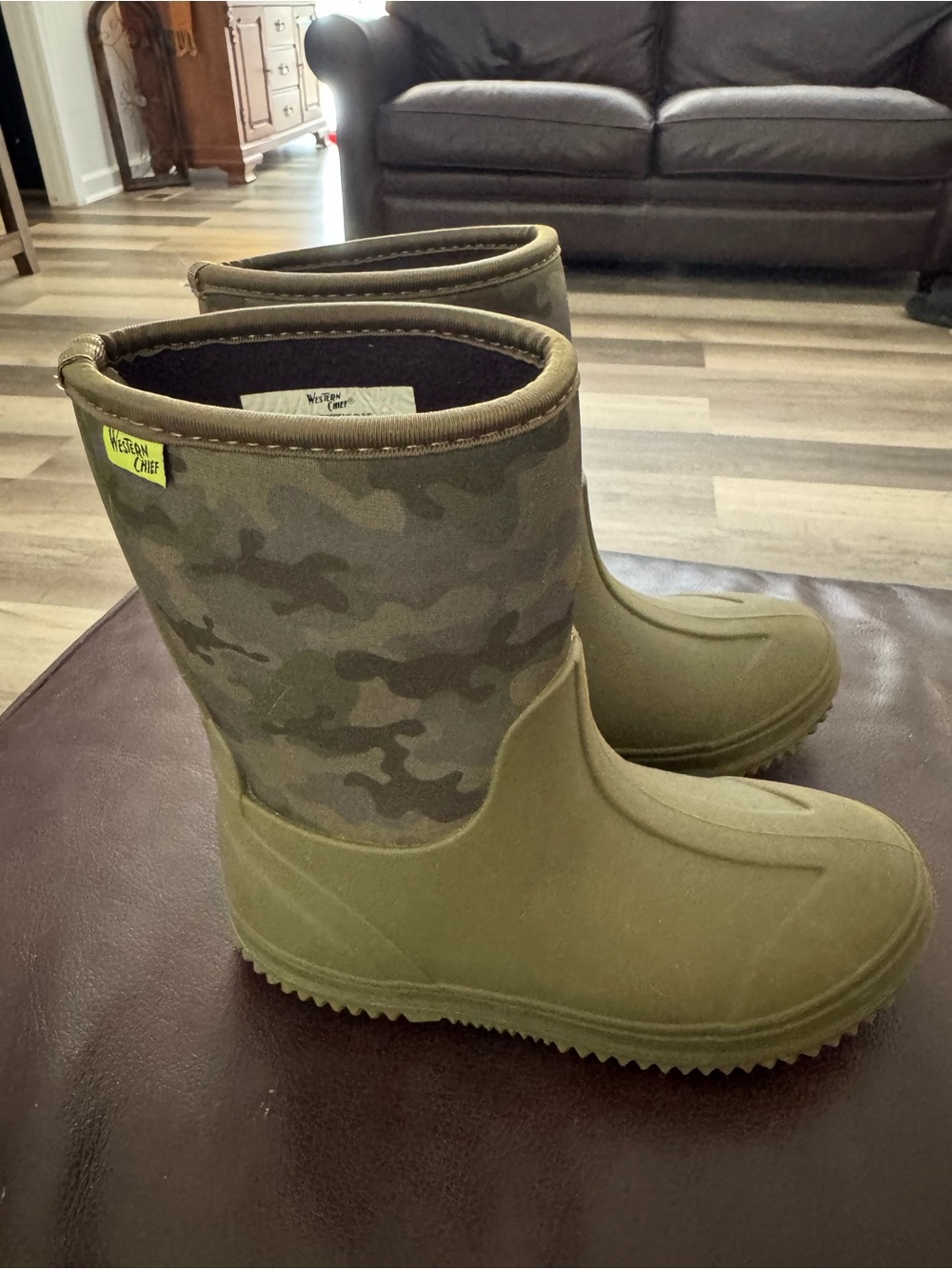 Western Chief Kids Freestyle Neoprene Camo Rain Boots Size 2